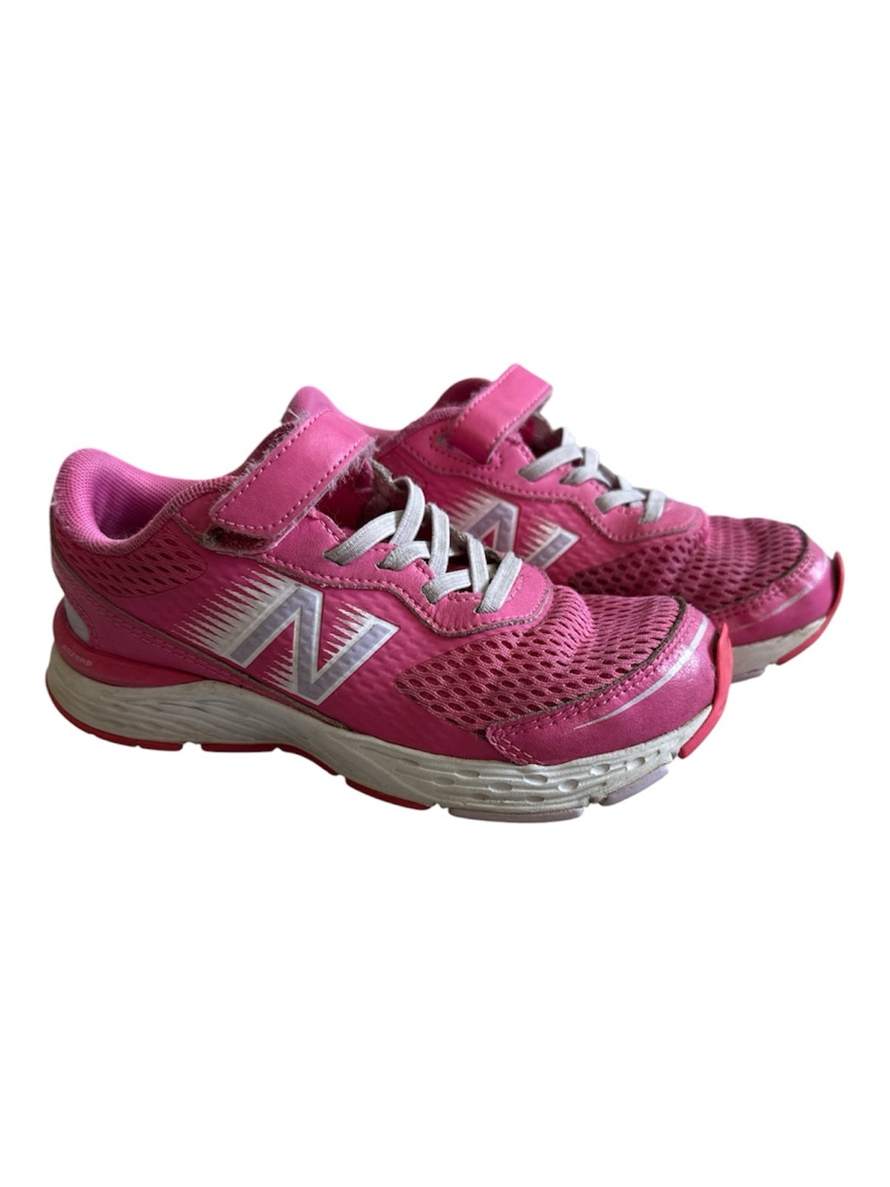 New Balance Kids Pink and White Athletic Sneakers